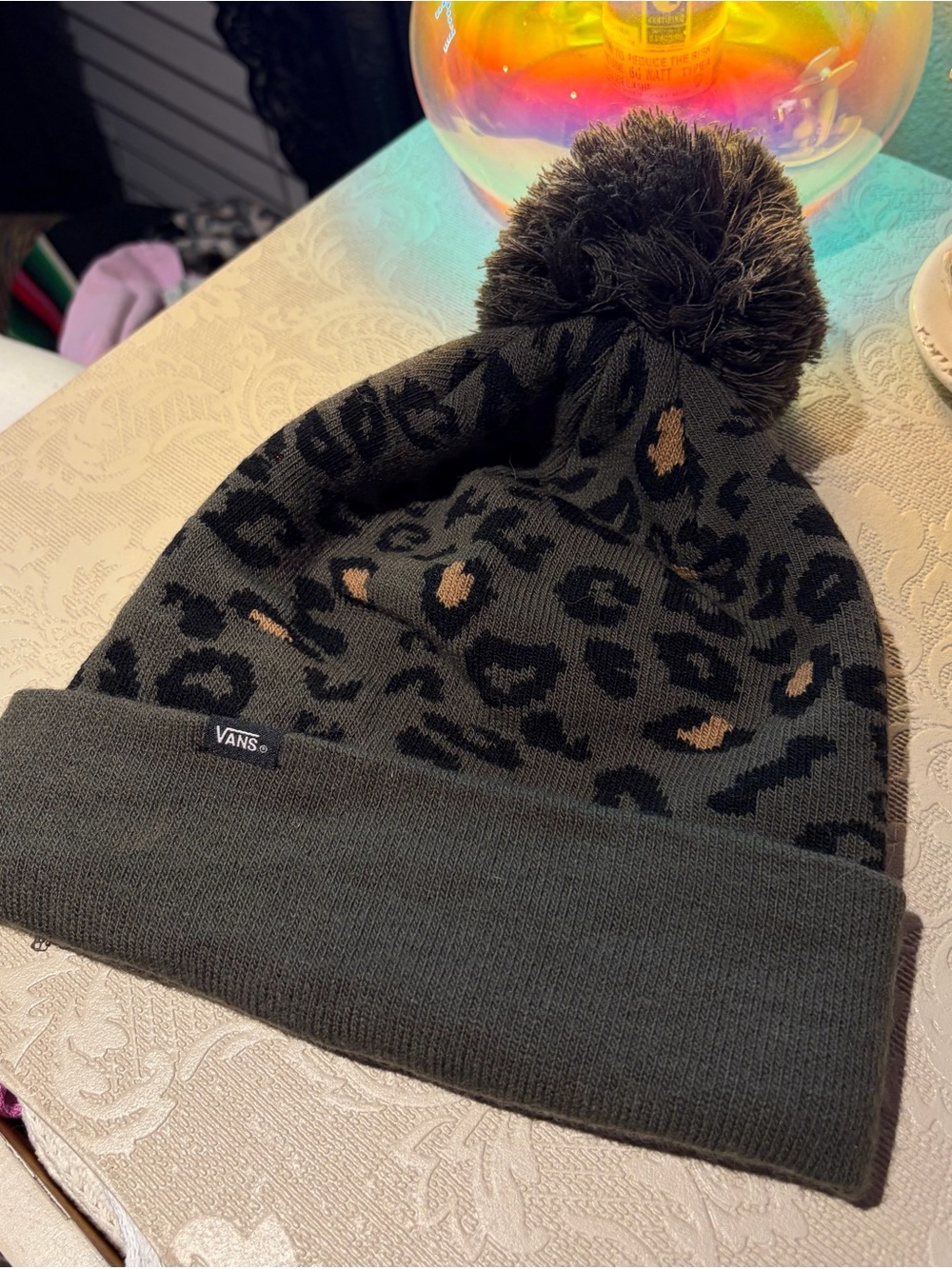Vans Olive Leopard Beanie